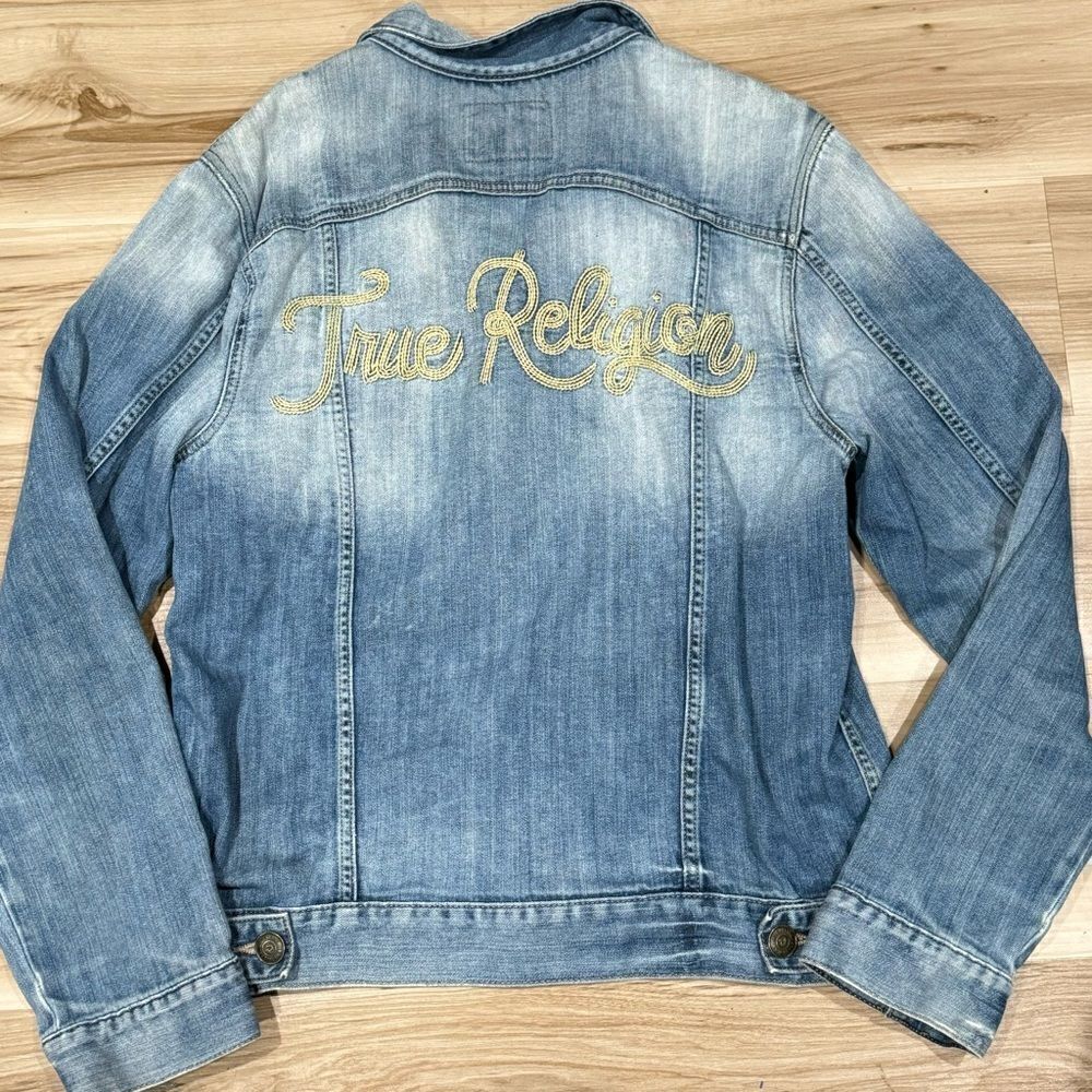 True Religion Dylan Embroidered Jean Jacket Women’s Large